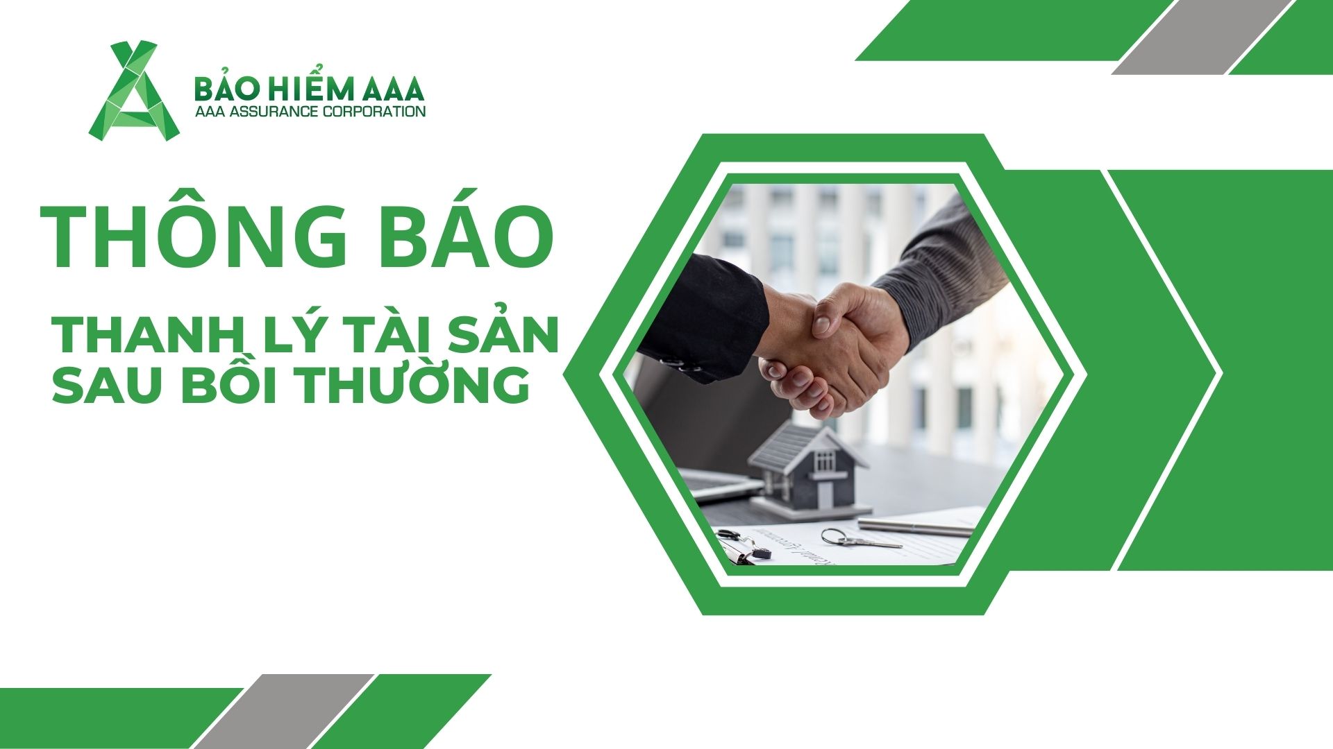 THÔNG BÁO THANH LÝ TÀI SẢN SAU BỒI THƯỜNG